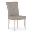 Montreux Dining Chairs - Set of 2 - Upholstered - Grey Bonded Leather - Soft Grey