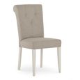 Montreux Dining Chairs - Set of 2 - Upholstered - Pebble Grey Fabric - Soft Grey