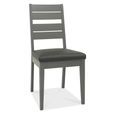 Oakham Dining Chairs - Set of 2 - Dark Grey Bonded Leather