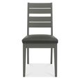 Oakham Dining Chairs - Set of 2 - Dark Grey Bonded Leather