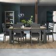 Oakham Dining Chairs - Set of 2 - Dark Grey Bonded Leather