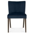 Turin Dining Chairs - Set of 2 - Dark Blue Velvet - Low Back