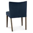Turin Dining Chairs - Set of 2 - Dark Blue Velvet - Low Back