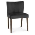 Turin Dining Chairs - Set of 2 - Gun Metal Velvet - Low Back