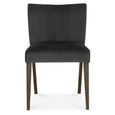 Turin Dining Chairs - Set of 2 - Gun Metal Velvet - Low Back