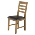 Bergen Ladder Back Dining Chair - Set of 2 - Brown Faux Leather