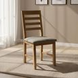 Bergen Ladder Back Dining Chair - Set of 2 - Linen Fabric