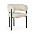 Bolivia Dining Chair - Set of 2 - Curved - Cream Fabric