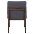 Brando Dining Chair - Set of 2 - Charcoal Grey Fabric with Oak Legs