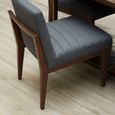 Brando Dining Chair - Set of 2 - Charcoal Grey Fabric with Oak Legs