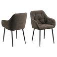 Brooke Dining Armchair - Set of 2 - Taupe Boucle Fabric