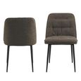Brooke Dining Chair - Set of 2 - Taupe Boucle Fabric