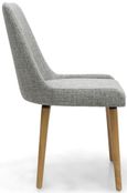 2 x Capri Flax Grey Weave Dining Chair