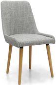 2 x Capri Flax Grey Weave Dining Chair