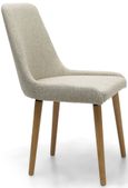2 x Capri Flax Natural Fabric Dining Chair
