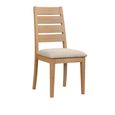 Carly Dining Chair - Fabric Padded - Set of 2 - Oak