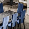 2 x Carvelle Blue Fabric Dining Chair