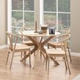 Cassandra Dining Chair - Set of 2 - Oak - Spindle Curved Back
