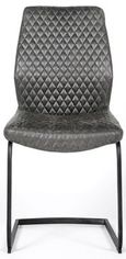 Charlie Cantilever Dining Chair - Set of 2 - Grey Faux Leather