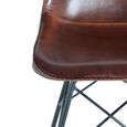 Citrus Dining Chair - Industrial Style - Brown Leather - Set of 2