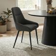 Claflin Dining Chair - Set of 2 - Dark Grey Fabric