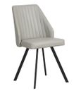 2 x Clairton Light Grey Faux Leather Dining Chair