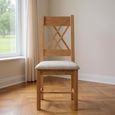 Clarion Dining Chair - Set of 2 - Cross Back - Oak