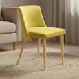 Oak Upholstered Fabric Dining Chair - Set of 2 - 036