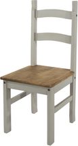 2 x Corona Grey Mexican Pine Ladder Back Dining Chair