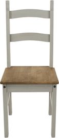 2 x Corona Grey Mexican Pine Ladder Back Dining Chair