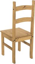2 x Corona Pine Mexican Ladder Back Dining Chair