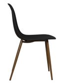 2 x Cottle Black Plastic Dining Chair - C005501TUK