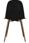 2 x Cottle Black Plastic Dining Chair - C005501TUK