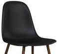 2 x Cottle Black Plastic Dining Chair - C005501TUK
