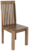 2 x Cuban Natural Mango Wood Slatted Back Dining Chair