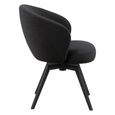 Darlene Swivel Dining Chair - Set of 2 - Anthracite Fabric