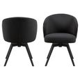 Darlene Swivel Dining Chair - Set of 2 - Anthracite Fabric