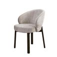 Darlene Dining Chair - Set of 2 - Beige Fabric - with Smoked Legs