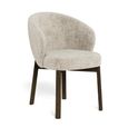 Darlene Swivel Dining Chair - Set of 2 - Beige Fabric