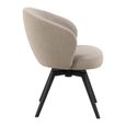 Darlene Swivel Dining Chair - Set of 2 - Beige Fabric