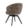Darlene Swivel Dining Chair - Set of 2 - Dusty Brown Boucle Fabric