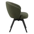 Darlene Swivel Dining Chair - Set of 2 - Green Fabric