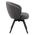 Darlene Swivel Dining Chair - Set of 2 - Grey Fabric