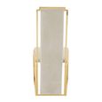 Deana Dining Chair - High Back - Set of 2 - White Fabric with Gold Metal