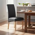 Dorset Dining Chair - Wesbury Rollback - Set of 2 - Oak Dark Grey Fabric