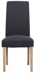 Dorset Dining Chair - Wesbury Rollback - Set of 2 - Oak Dark Grey Fabric