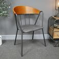 Retro Dining Chair - Set of 2 - Metal