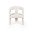 Elara Dining Armchair - Set of 2 - White Fabric