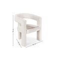 Elara Dining Armchair - Set of 2 - White Fabric