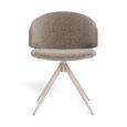 Ella Swivel Dining Chair - Set of 2 - Beige Boucle Fabric